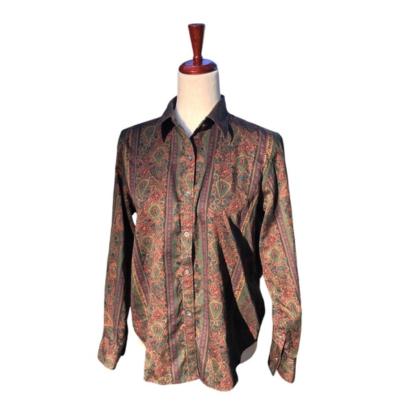 Lauren Ralph Lauren Vintage Button Front Blouse - Picture 1 of 9